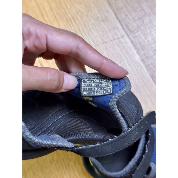 Teva Psyclone Toddler Sandals Kids Adjustable Strap Size 4/5 Navy Blue Black - Picture 4 of 8